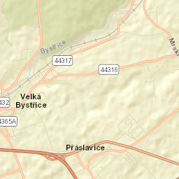 Velká Bystřice Street Map