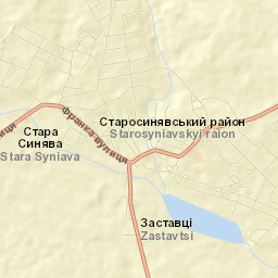 Stara Syniava Street Map
