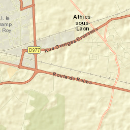 Athies-sous-Laon Street Map