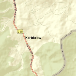 Korbielów Street Map