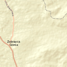 Zubrzyca Górna Street Map