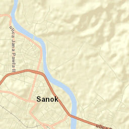 Sanok Street Map