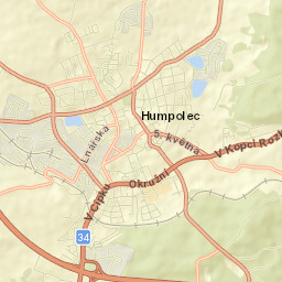 Humpolec Street Map