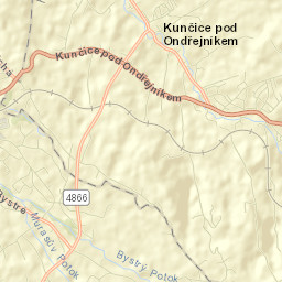 Kunčice pod Ondřejníkem Street Map
