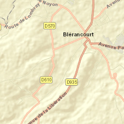 Blérancourt Street Map