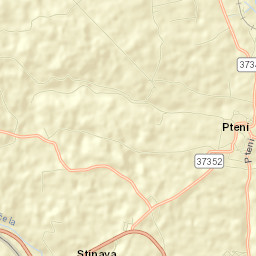 Ptení Street Map