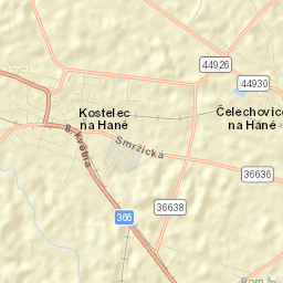 Kostelec na Hané Street Map