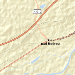 Osek nad Bečvou Street Map