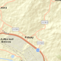 Lešná Street Map