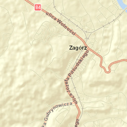 Zagórz Street Map