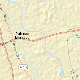 Dub nad Moravou Street Map
