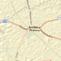 Brodek u Přerova Street Map