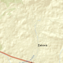 Zašová Street Map