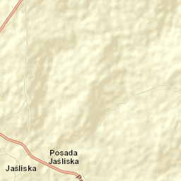 Jaśliska Street Map