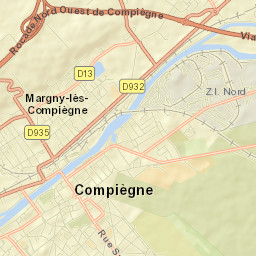 Compiègne Street Map