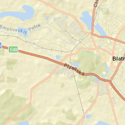 Blatná Street Map