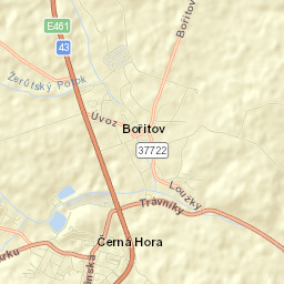 Černá Hora Street Map