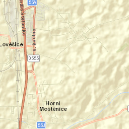 Horní Moštěnice Street Map