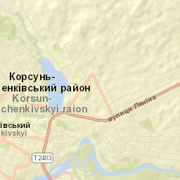 Korsun-Shevchenkivskyi Street Map