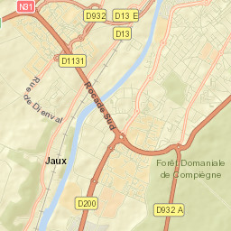 Jaux Street Map