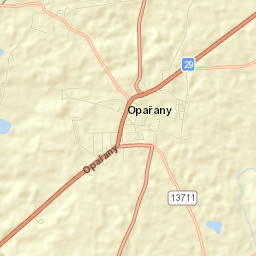 Opařany Street Map