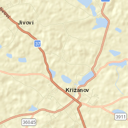 Křižanov Street Map