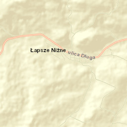 Łapsze Niżne Street Map