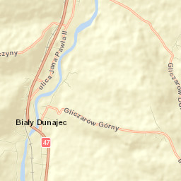 Biały Dunajec Street Map