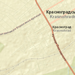 Krasnohrad Street Map