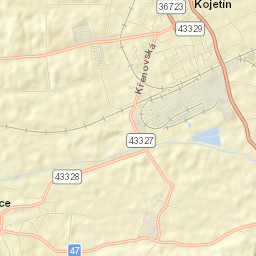 Kojetín Street Map