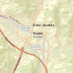 Vsetín Street Map