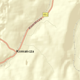 Komańcza Street Map