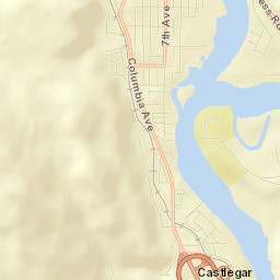 Castlegar Street Map