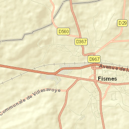Fismes Street Map