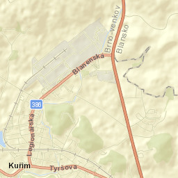 Kuřim Street Map