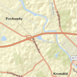 Kroměříž Street Map