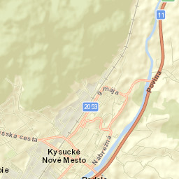 Okres Kysucké Nové Mesto Street Map