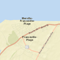 Merville-Franceville-Plage Street Map