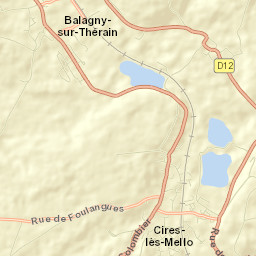 Cires-lès-Mello Street Map