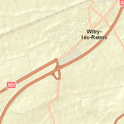 Witry-lès-Reims Street Map