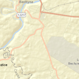 Bechyně Street Map