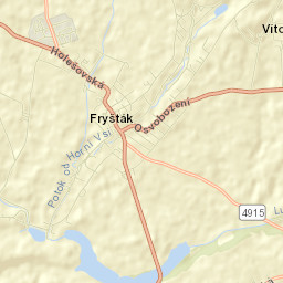 Fryšták Street Map