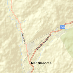 Medzilaborce Street Map