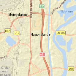 Mondelange Street Map
