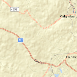 Okříšky Street Map