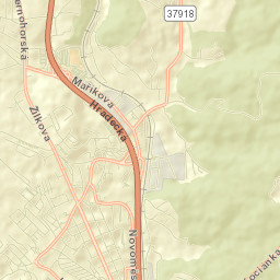 Mokrá Hora Street Map