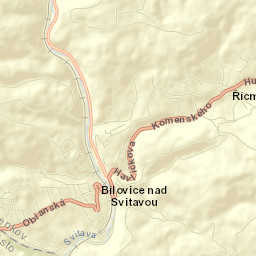 Bílovice nad Svitavou Street Map