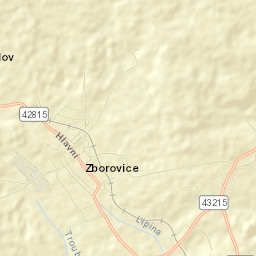 Zborovice Street Map