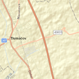 Tlumačov Street Map