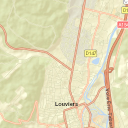 Louviers Street Map